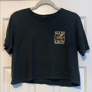 Salty Crew Black Cropped T-Shirt